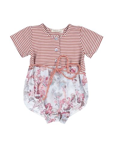 Olive By Sisco Newborn Girl Baby Bodysuit Rust Size 3 Cotton In Red