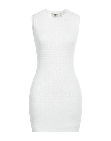 Fendi Woman Short Dress White Size 6 Viscose, Polyester, Polyamide |  ModeSens