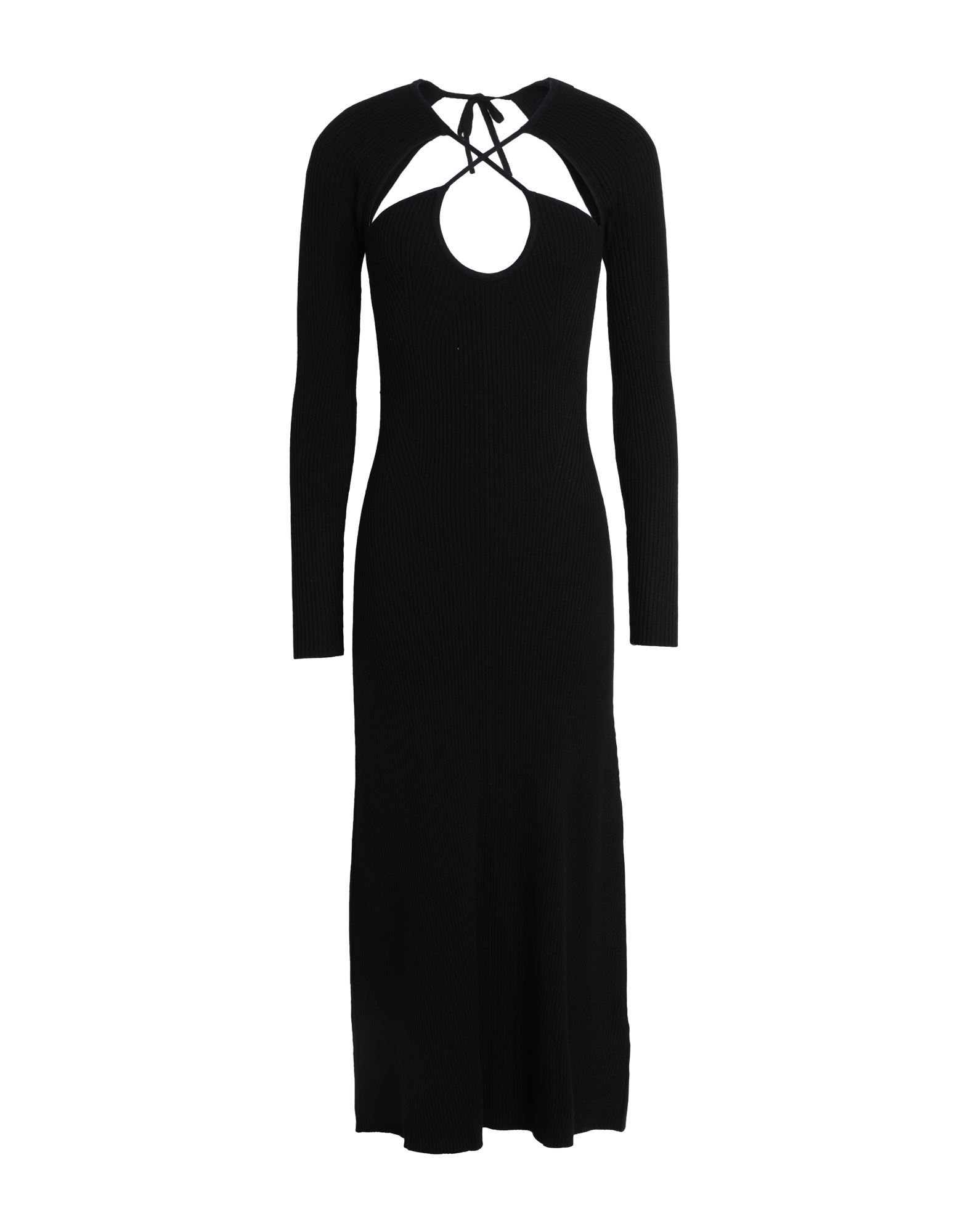 Ninety Percent Miyah Cutout Ribbed-knit Midi Dress In Black
