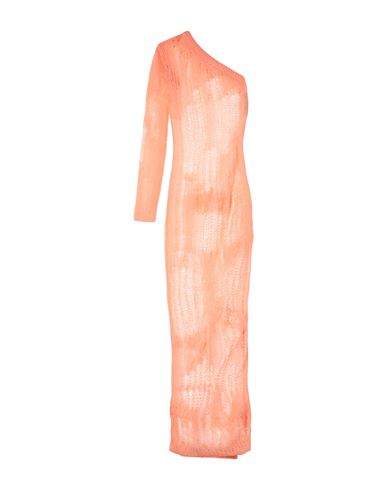 Shop Rick Owens Woman Maxi Dress Salmon Pink Size S Polyamide, Mohair Wool, Wool