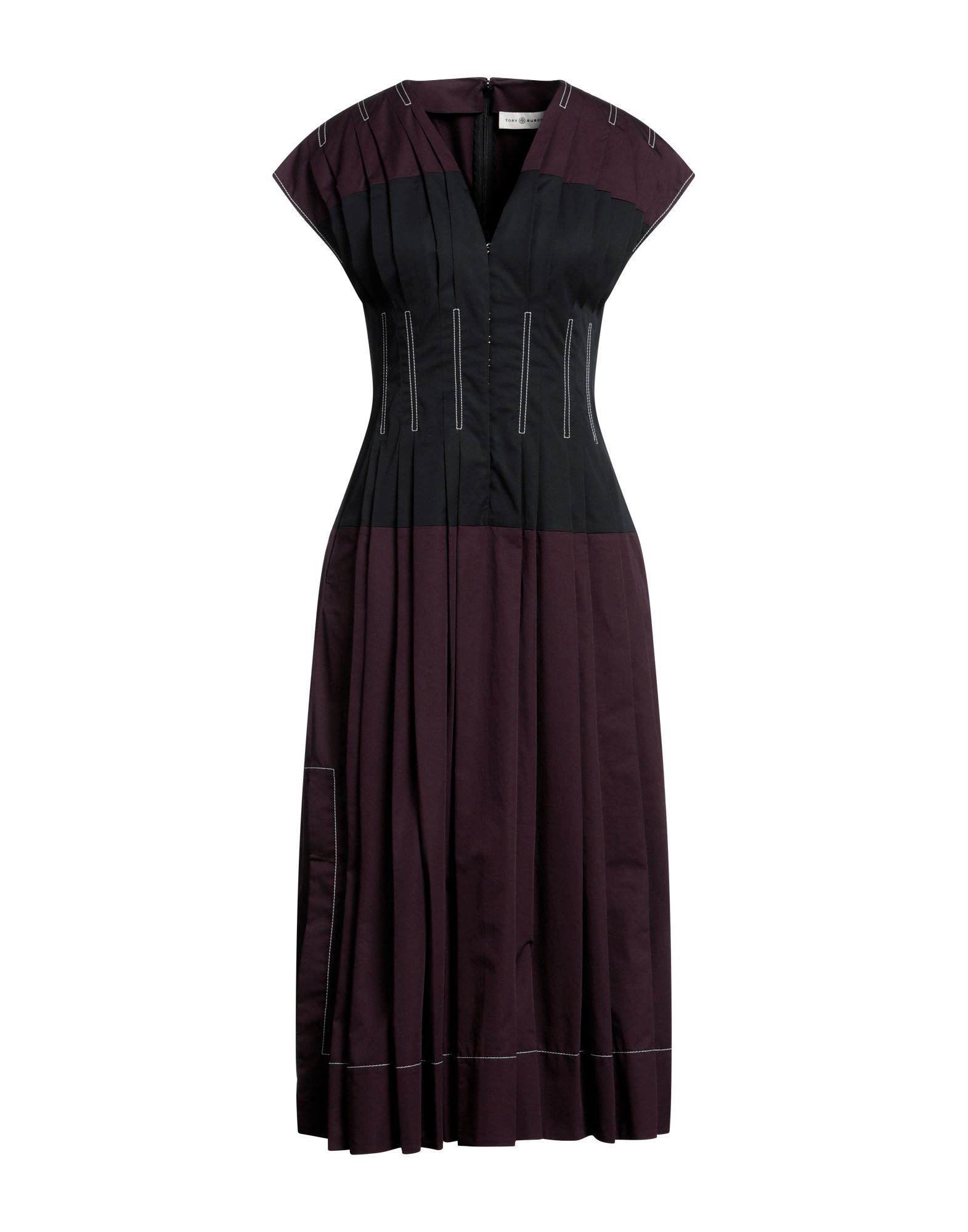 TORY BURCH TORY BURCH WOMAN MIDI DRESS BLACK SIZE 4 COTTON