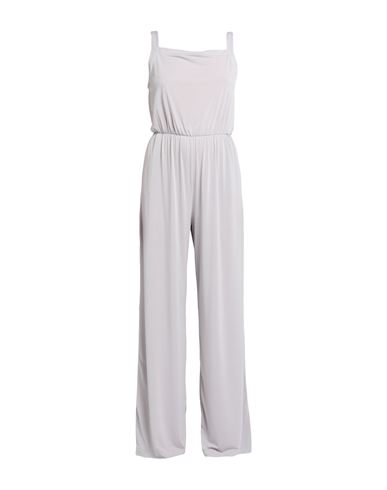 Biancoghiaccio Woman Jumpsuit Light Grey Size L Polyester, Elastane