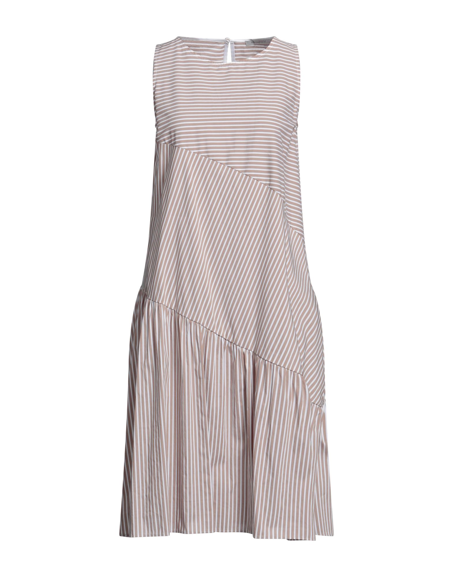 Shop Biancoghiaccio Woman Mini Dress Dove Grey Size 8 Cotton, Polyamide, Elastane