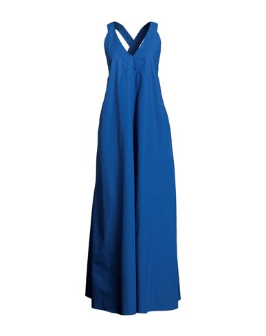 Suoli Woman Long Dress Blue Size 8 Cotton