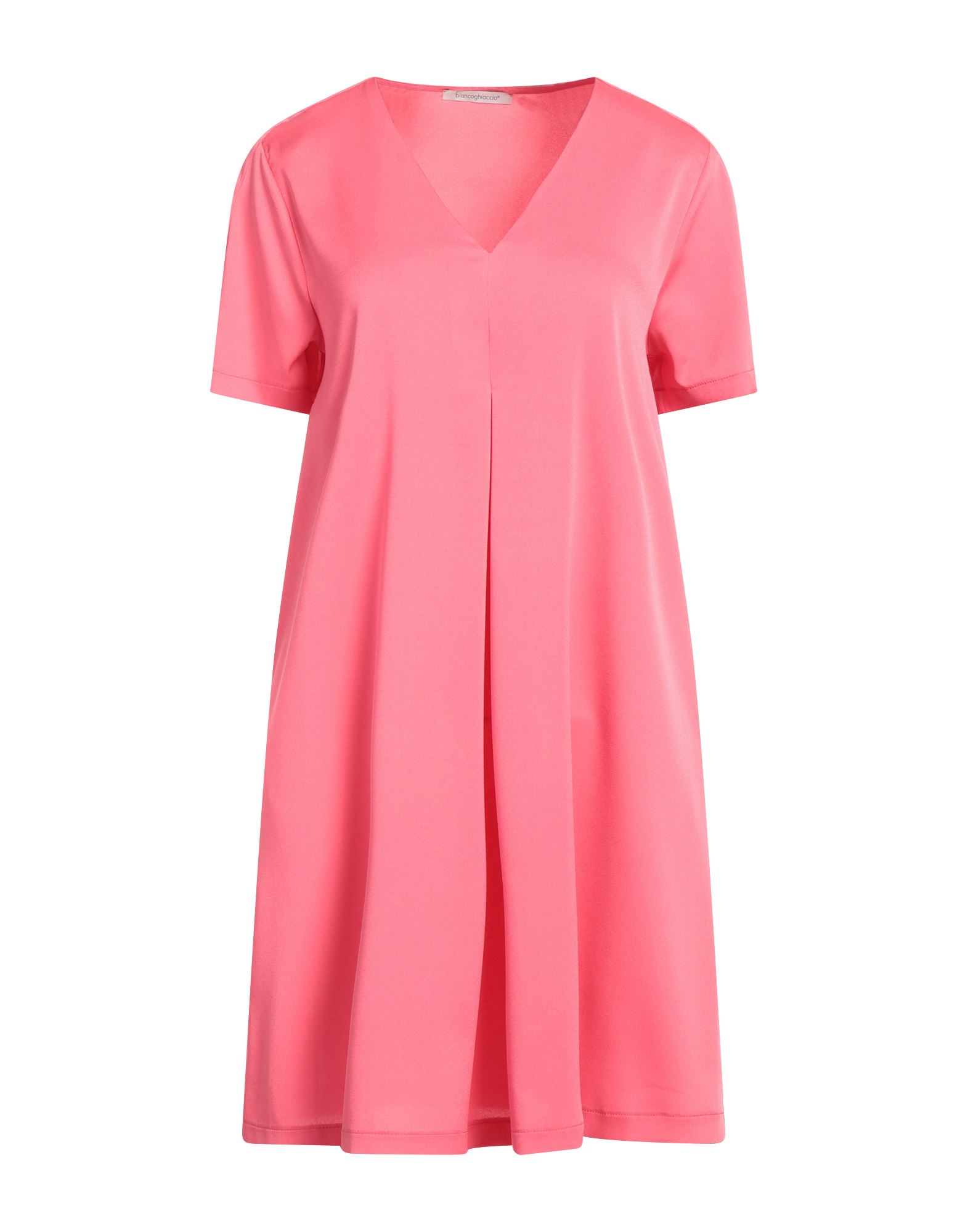 Shop Biancoghiaccio Woman Mini Dress Pink Size 12 Polyester, Elastane
