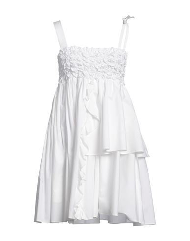Vivetta Woman Mini Dress White Size 6 Cotton, Elastane