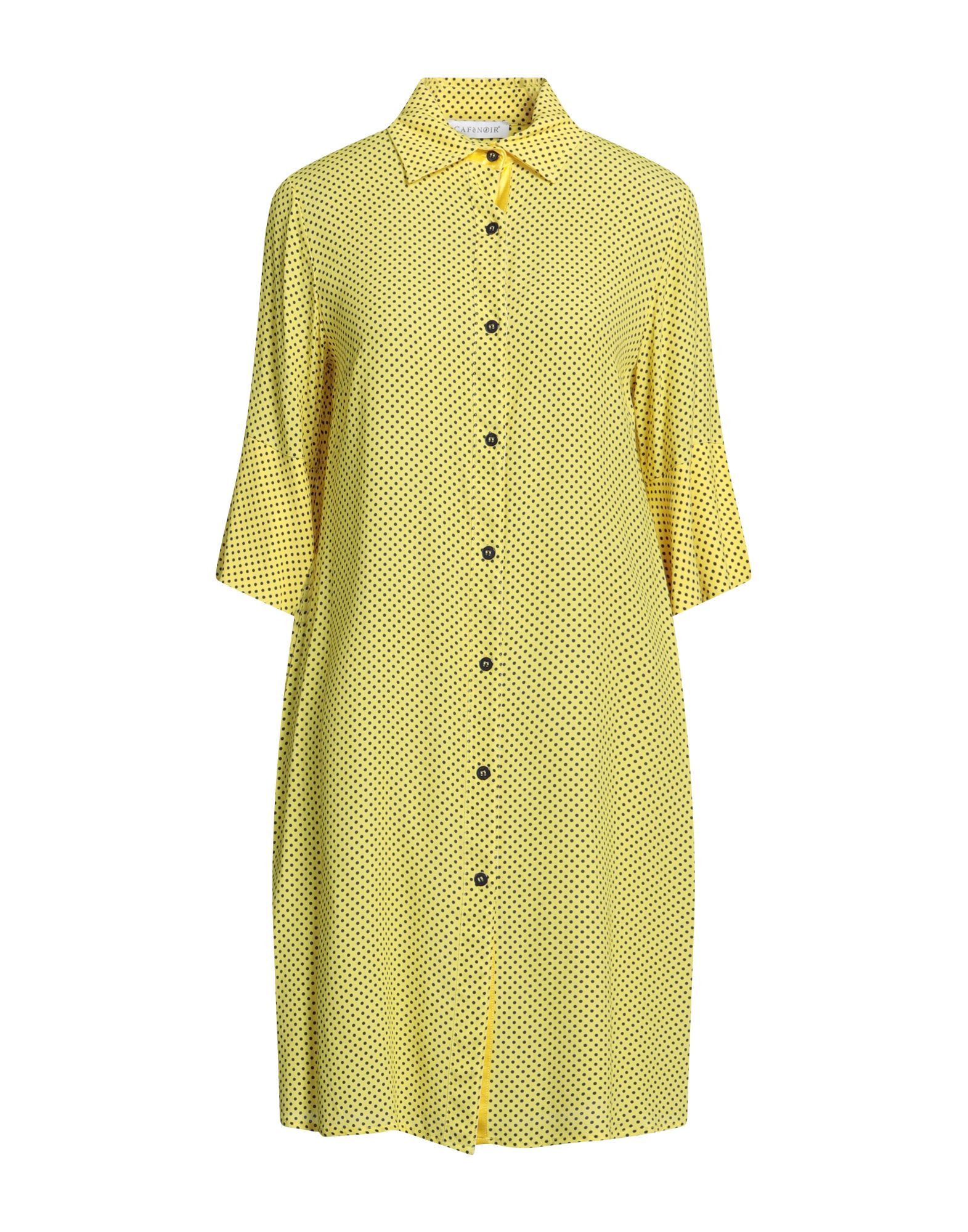 Cafènoir Woman Mini Dress Yellow Size S Viscose