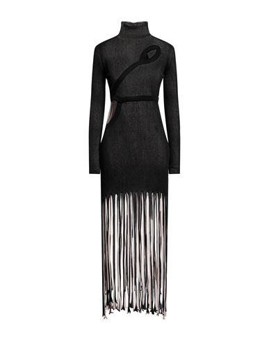 Antonella Rizza Woman Long Dress Black Size S Viscose, Polyester, Wool