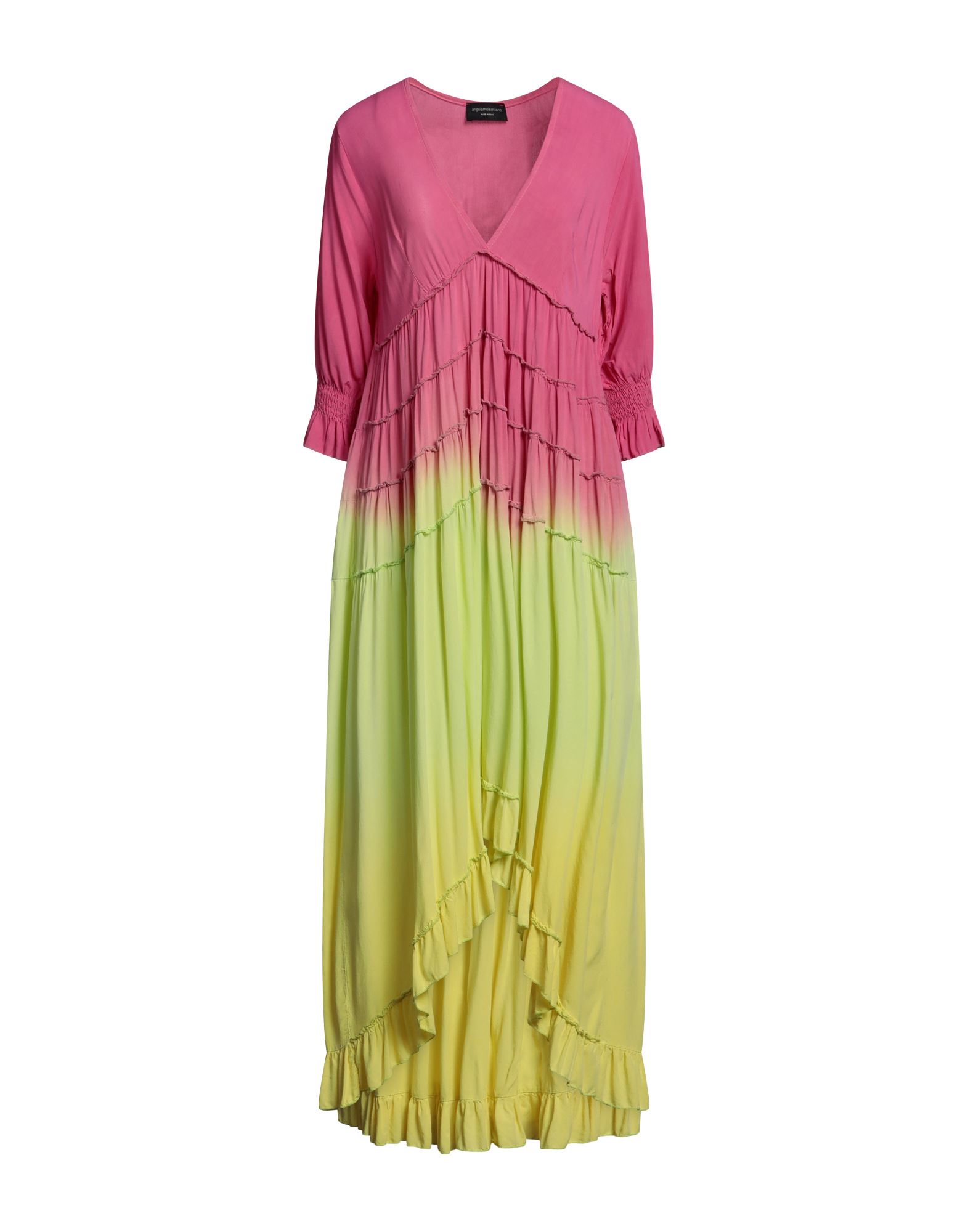 Angela Mele Milano Long Dresses In Pink