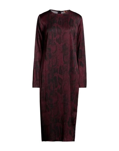 The Andamane Woman Midi Dress Burgundy Size L Viscose, Elastane In Red