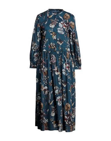 's Max Mara Woman Maxi Dress Slate Blue Size 8 Cotton