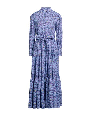 Mc2 Saint Barth Woman Long Dress Light Blue Size S Cotton