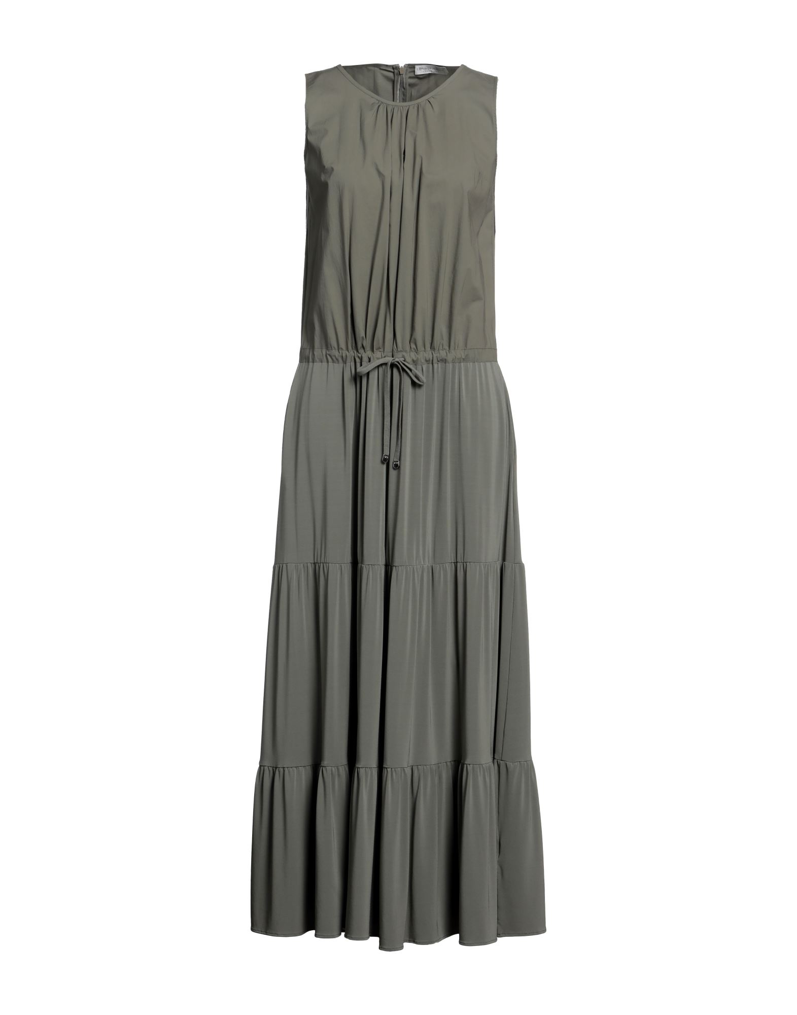 Le Tricot Perugia Long Dresses In Military Green