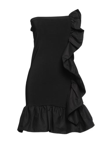 Actitude By Twinset Woman Short Dress Black Size L Viscose, Polyamide, Cotton, Elastane
