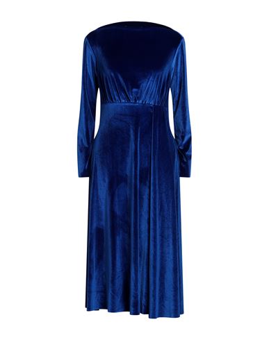 Siste's Woman Midi Dress Bright Blue Size Xs Polyester, Elastane