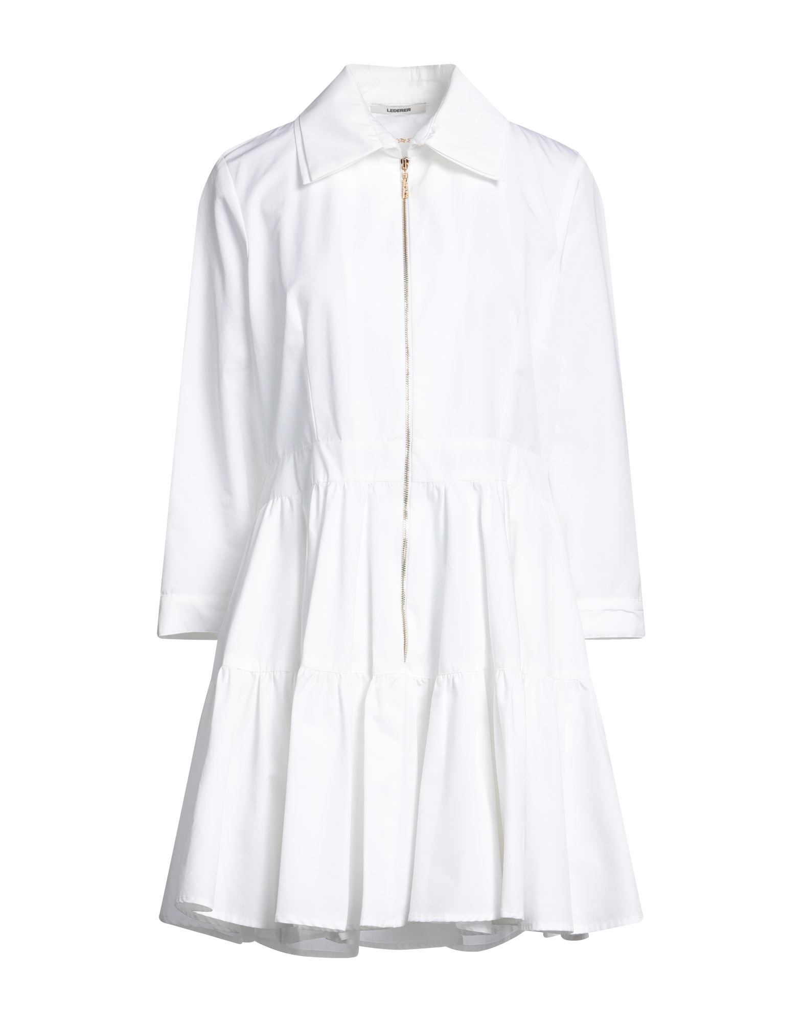 Max & Moi Lederer Woman Mini Dress White Size 6 Cotton, Viscose