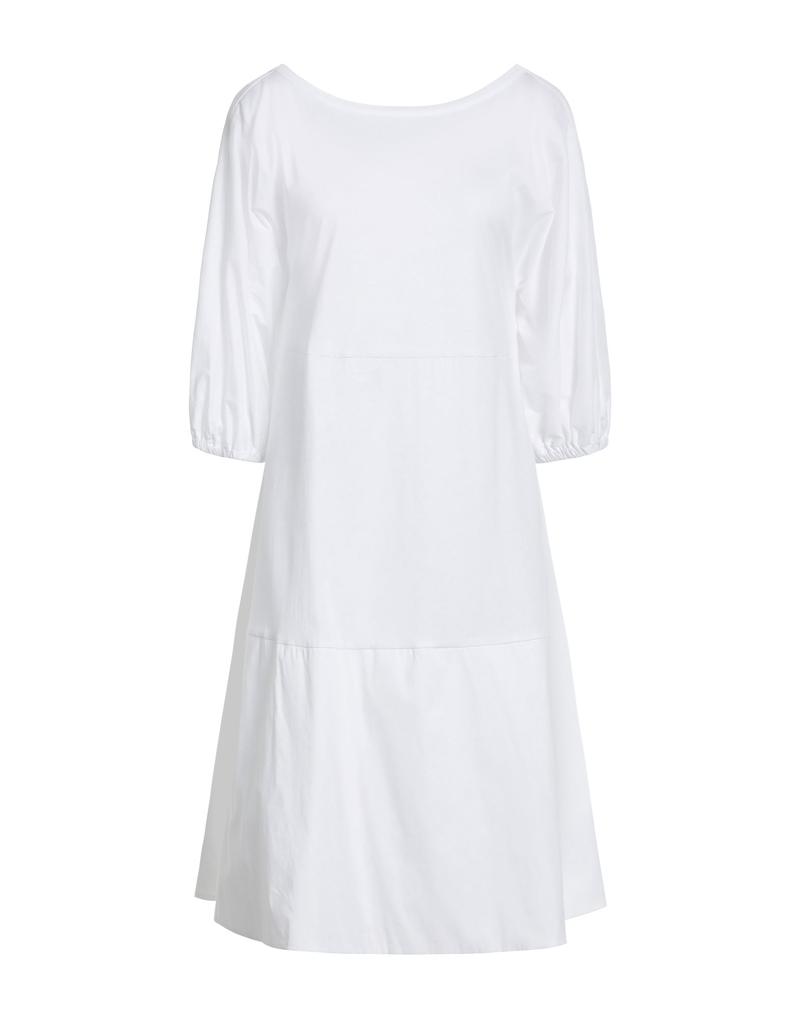 Shop Liviana Conti Woman Midi Dress White Size 10 Cotton, Polyamide, Elastane