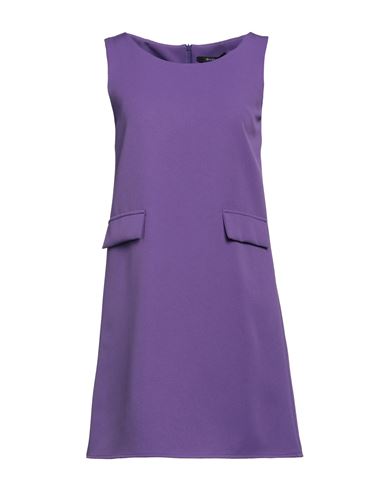Siste's Woman Short Dress Purple Size S Polyester, Elastane