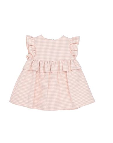 Le Petit Coco Newborn Girl Baby Dress Blush Size 1 Cotton, Polyester In Pink