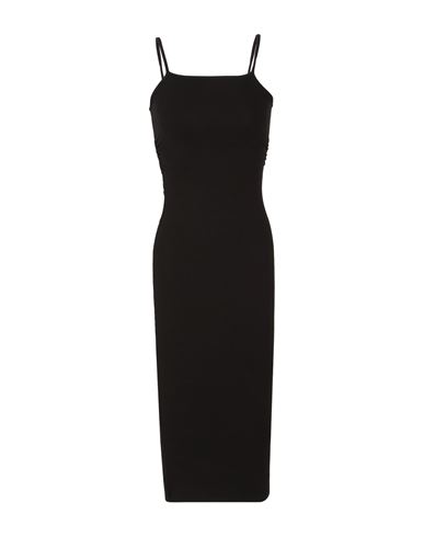 8 By Yoox Jersey Open-back Midi Dress Woman Midi Dress Black Size Xxl Viscose, Elastane
