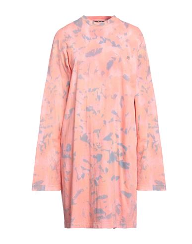 Shop Acne Studios Woman Mini Dress Salmon Pink Size S/m Cotton