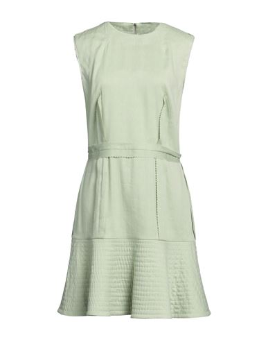 Moschino Woman Mini Dress Light Green Size 12 Lyocell, Linen, Cotton, Elastane