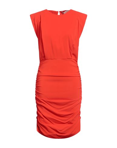Jucca Woman Midi Dress Coral Size 8 Viscose, Elastane In Red