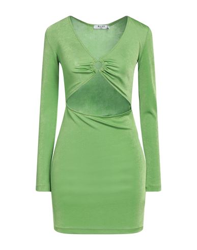 Na-kd Woman Mini Dress Acid Green Size M Polyester, Elastane