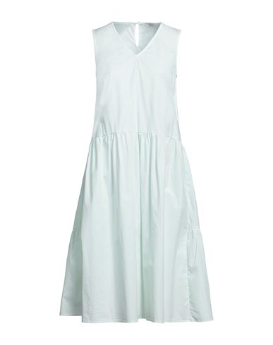 Peserico Woman Midi Dress Light Green Size 8 Cotton, Elastane