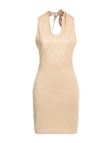 Na-kd Woman Mini Dress Sand Size M Polyester, Viscose, Elastane In Beige