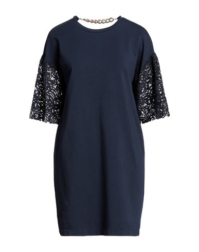 Kartika Woman Mini Dress Midnight Blue Size 6 Cotton, Elastane, Viscose, Polyamide, Polyester