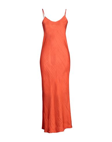 The Rose Ibiza Woman Long Dress Orange Size M Silk