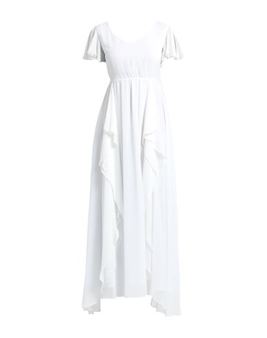 Diana Gallesi Woman Long Dress White Size 14 Polyester