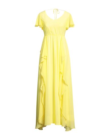 Diana Gallesi Woman Long Dress Light Yellow Size 4 Polyester