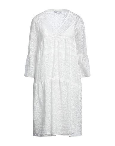 Caractere Caractère Woman Midi Dress Off White Size 4 Viscose, Polyamide
