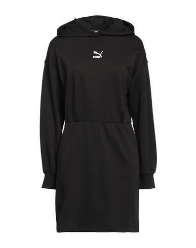 Puma Woman Mini Dress Black Size Xs Cotton, Polyester, Elastane