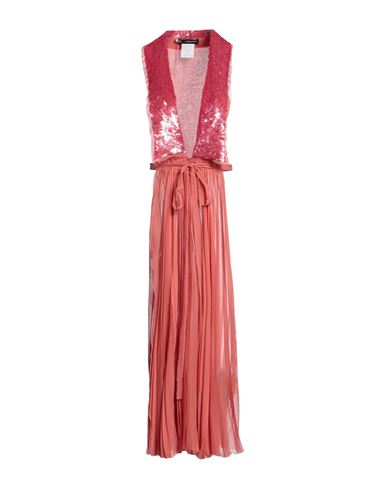 Dsquared2 Woman Midi Dress Salmon Pink Size 4 Silk