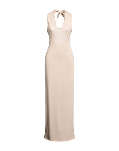 Na-kd Woman Maxi Dress Beige Size M Polyester, Viscose, Elastane