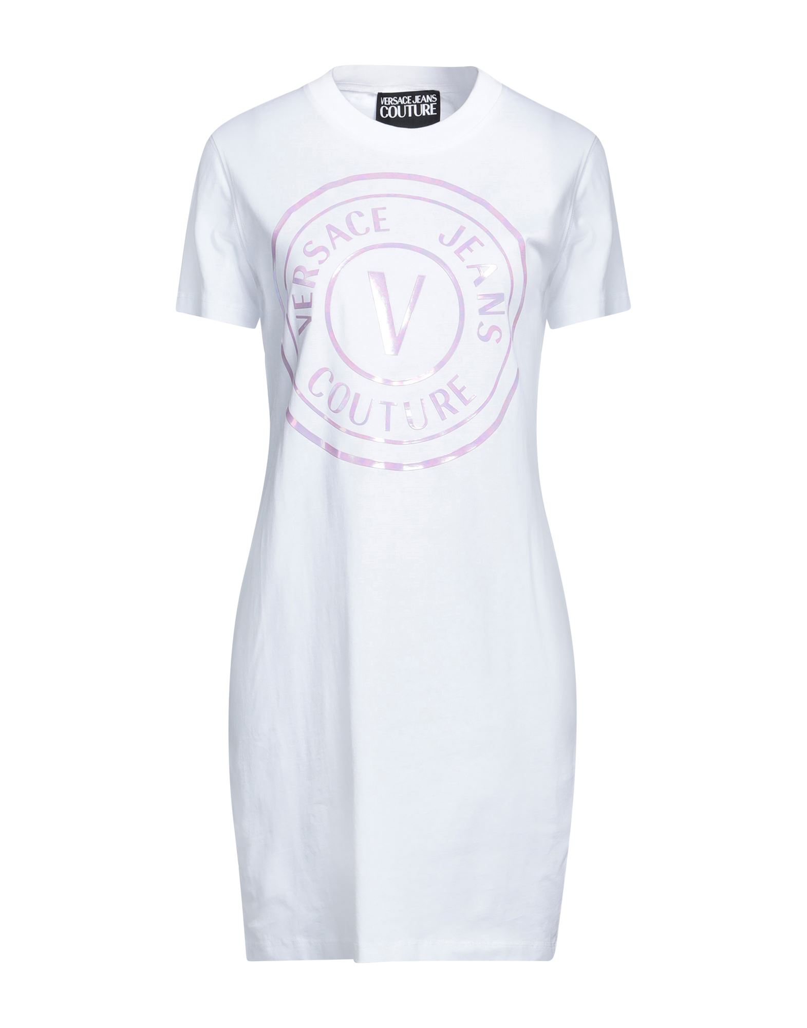 Versace Jeans Couture Short Dresses In White