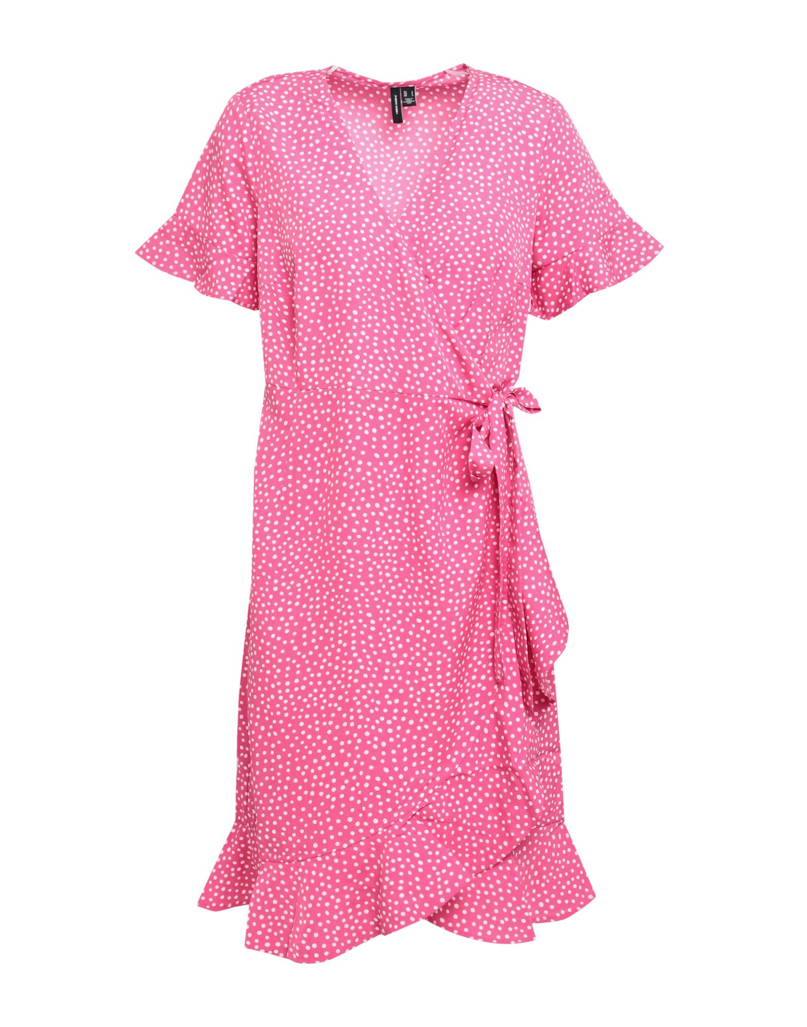 Vero Moda Woman Short Dress Fuchsia Size M Polyester In Pink