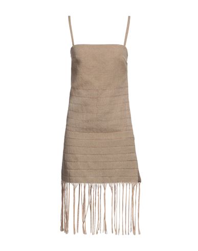 Giuseppe Di Morabito Woman Midi Dress Sand Size 4 Linen, Cotton In Beige