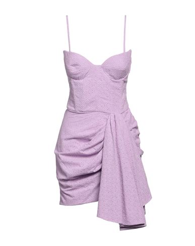 Giuseppe Di Morabito Woman Mini Dress Lilac Size 4 Cotton, Elastane In Purple