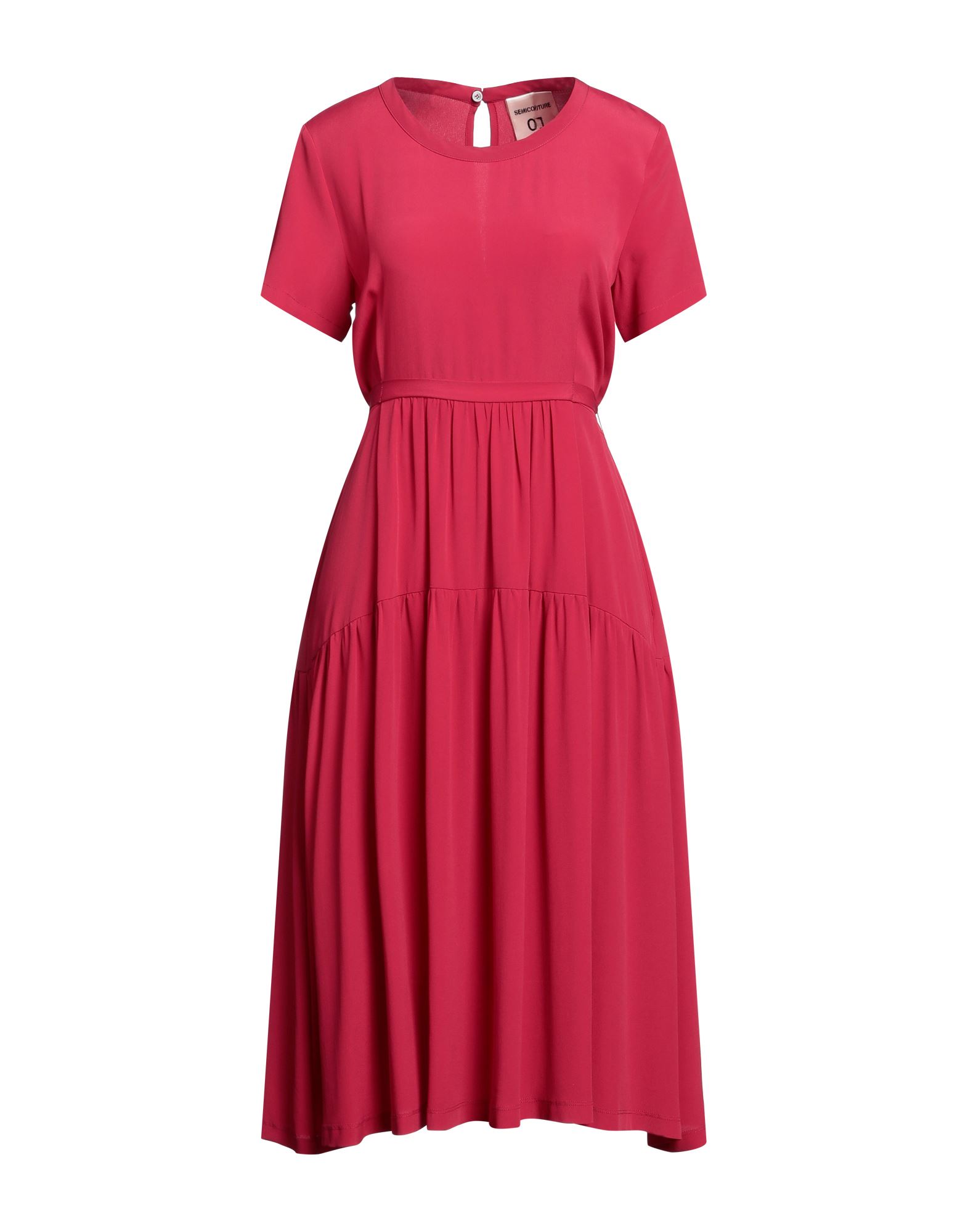 Semicouture Midi Dresses In Magenta