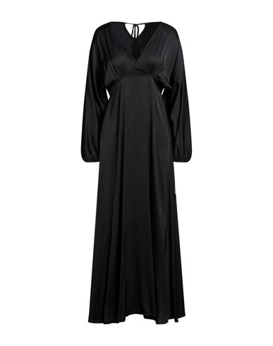 Haveone Woman Long Dress Black Size M Viscose