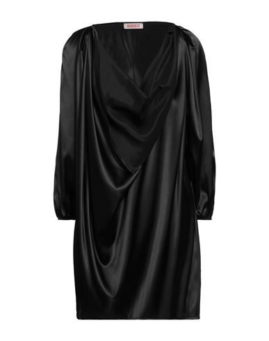 Kontatto Woman Mini Dress Black Size M Polyester, Elastane