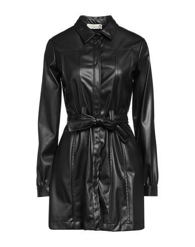 Haveone Woman Short Dress Black Size M Polyurethane, Polyester