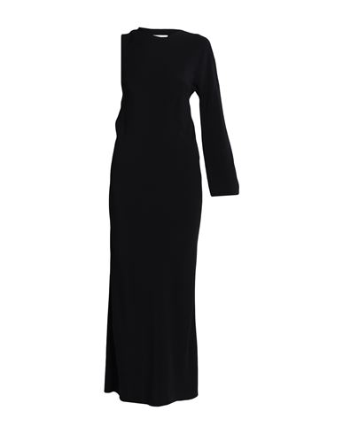 Erika Cavallini Woman Long Dress Black Size 4 Viscose, Acetate, Polyester