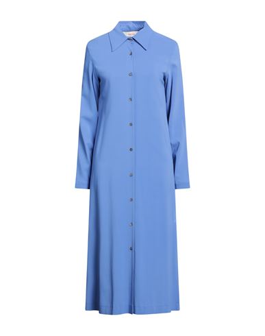 Jucca Woman Midi Dress Pastel Blue Size 4 Viscose, Elastane
