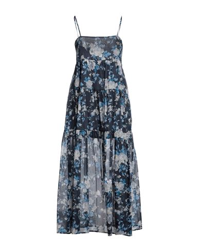 Semicouture Woman Long Dress Midnight Blue Size 2 Cotton
