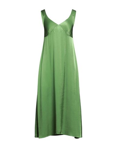 Haveone Woman Midi Dress Green Size M Viscose